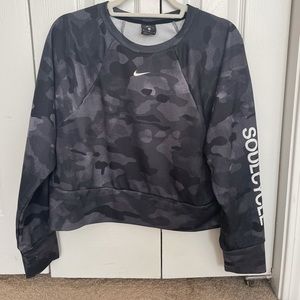 Nike SoulCycle camo longsleeve cropped